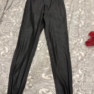 Zara Black Faux Leather Pants